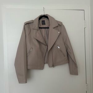 Primark Women's Beige/Blush Color Leather Jacket (NWOT)